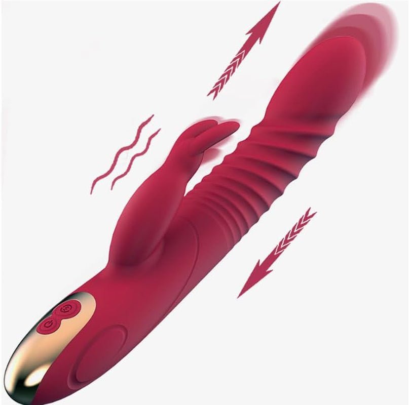 TitanWave 9” Rabbit Vibrator 15 Modes Thrusting Waterproof