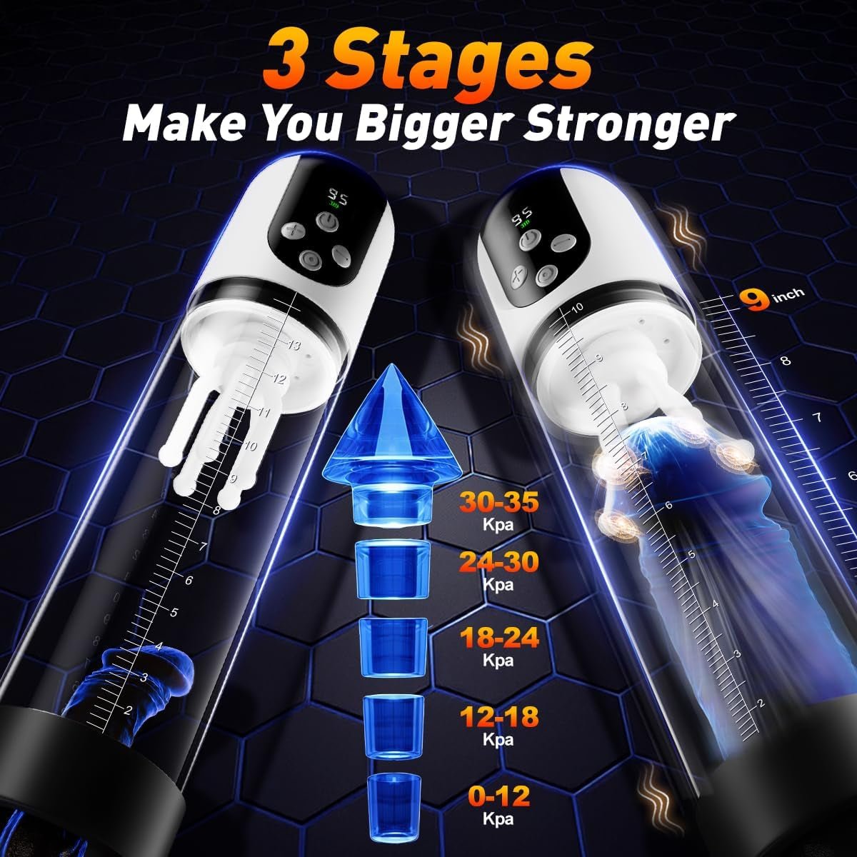 TriFlux Penis Pump 5 Suction 9 Vibration