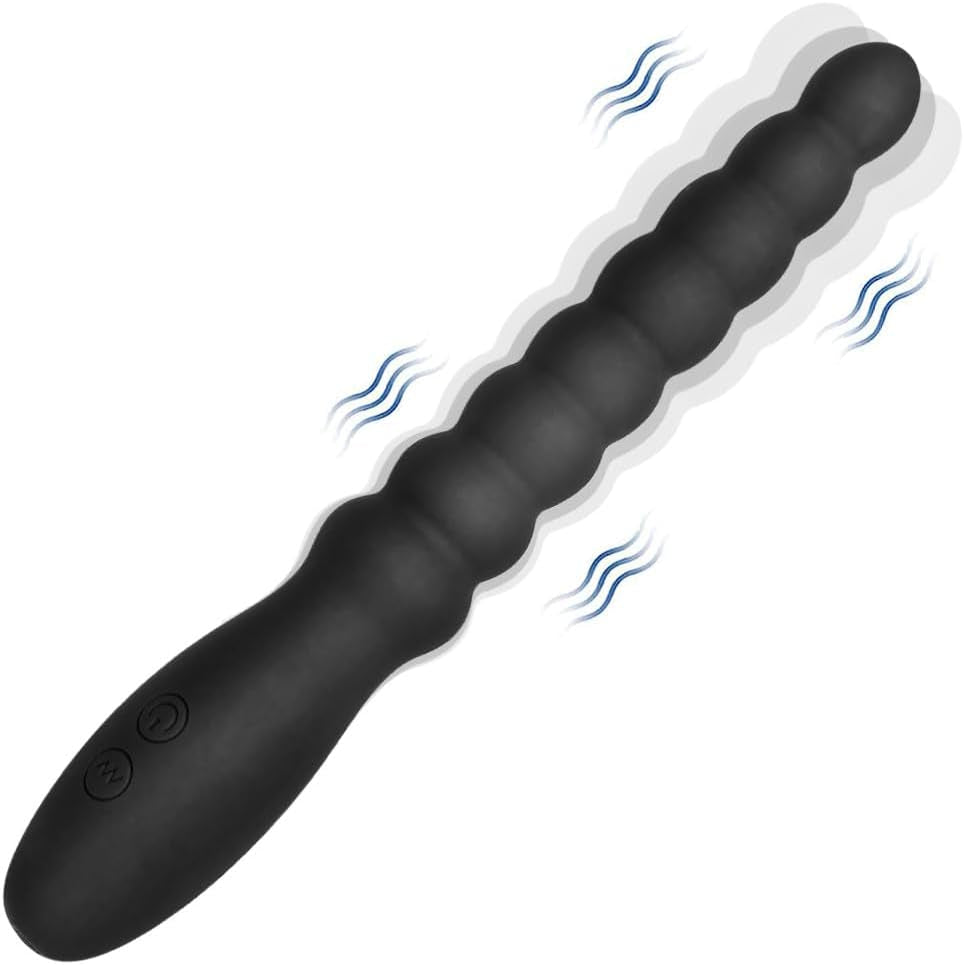 VelvetPulse Rechargeable Vibrating Anal Beads Wand Plug