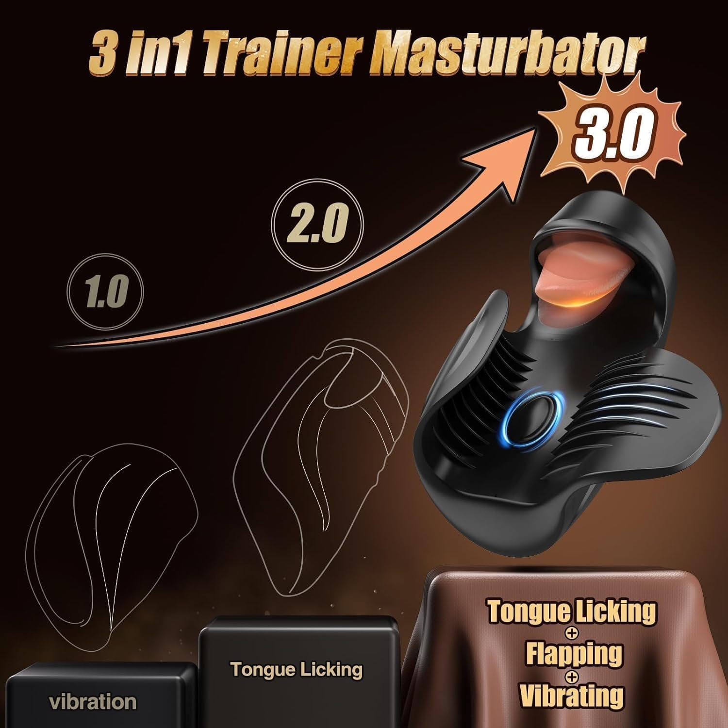EnduroTongue Male Trainer Stroker Tongue 10 Modes