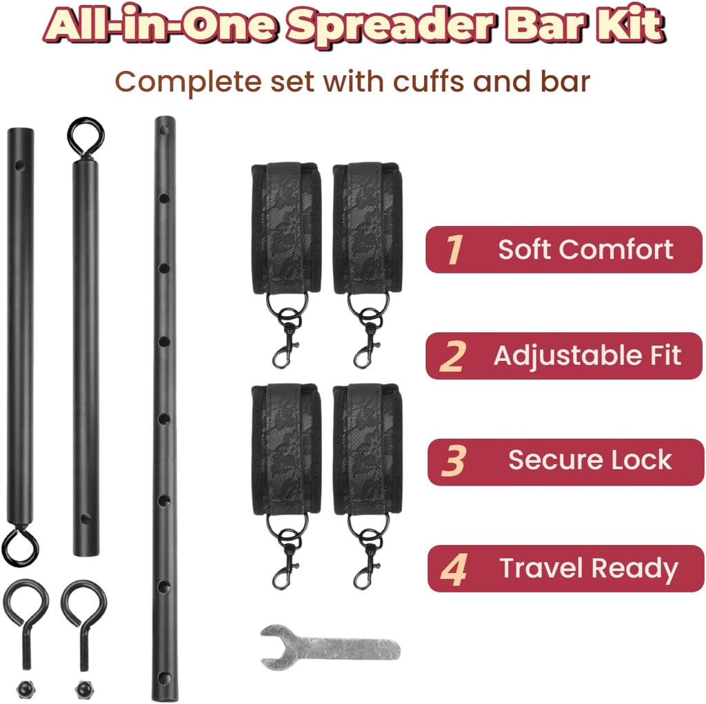 IronFlex Adjustable Spreader Bar BDSM Restraints