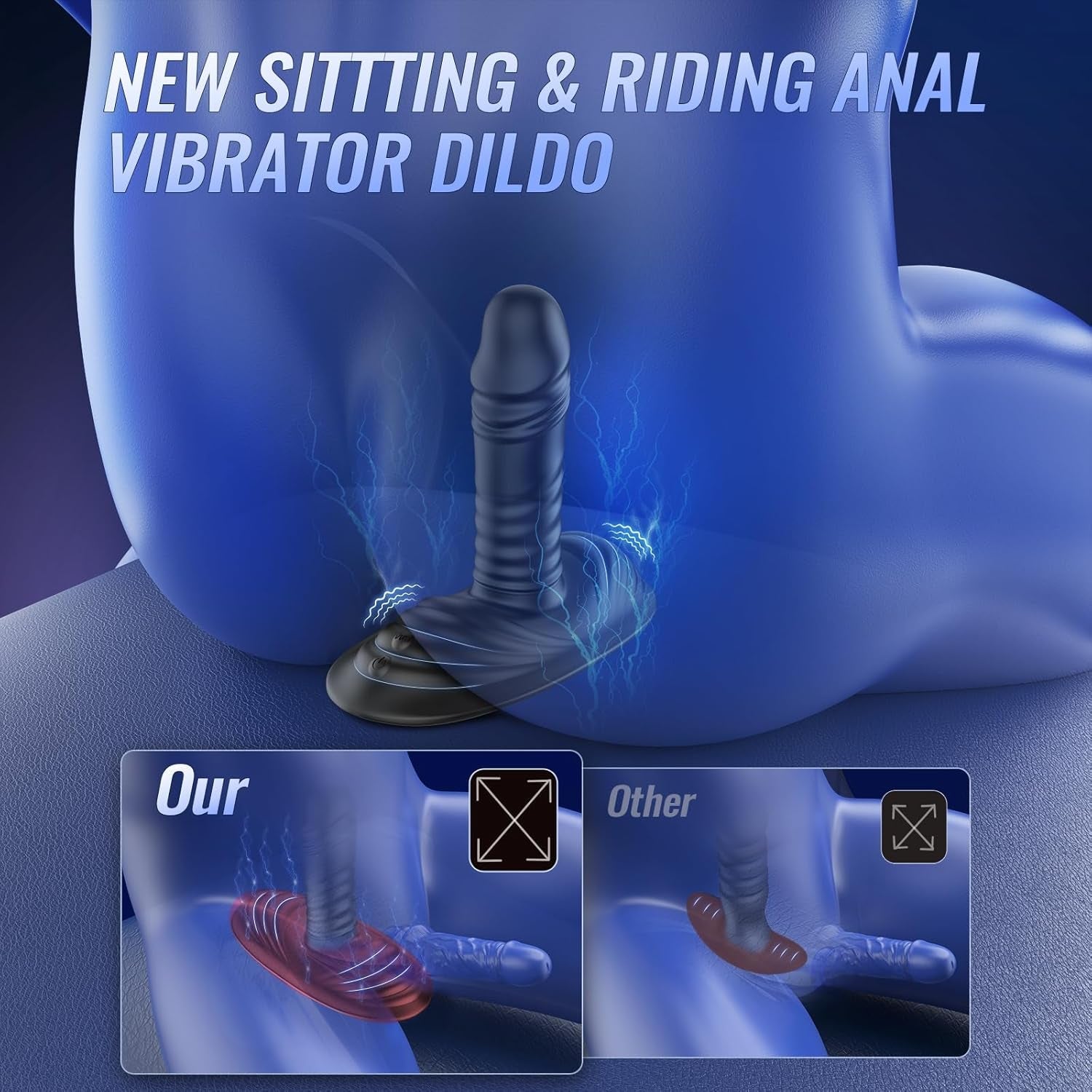 GravionX AI Prostate Massager Thrust Riding Vibrator Remote