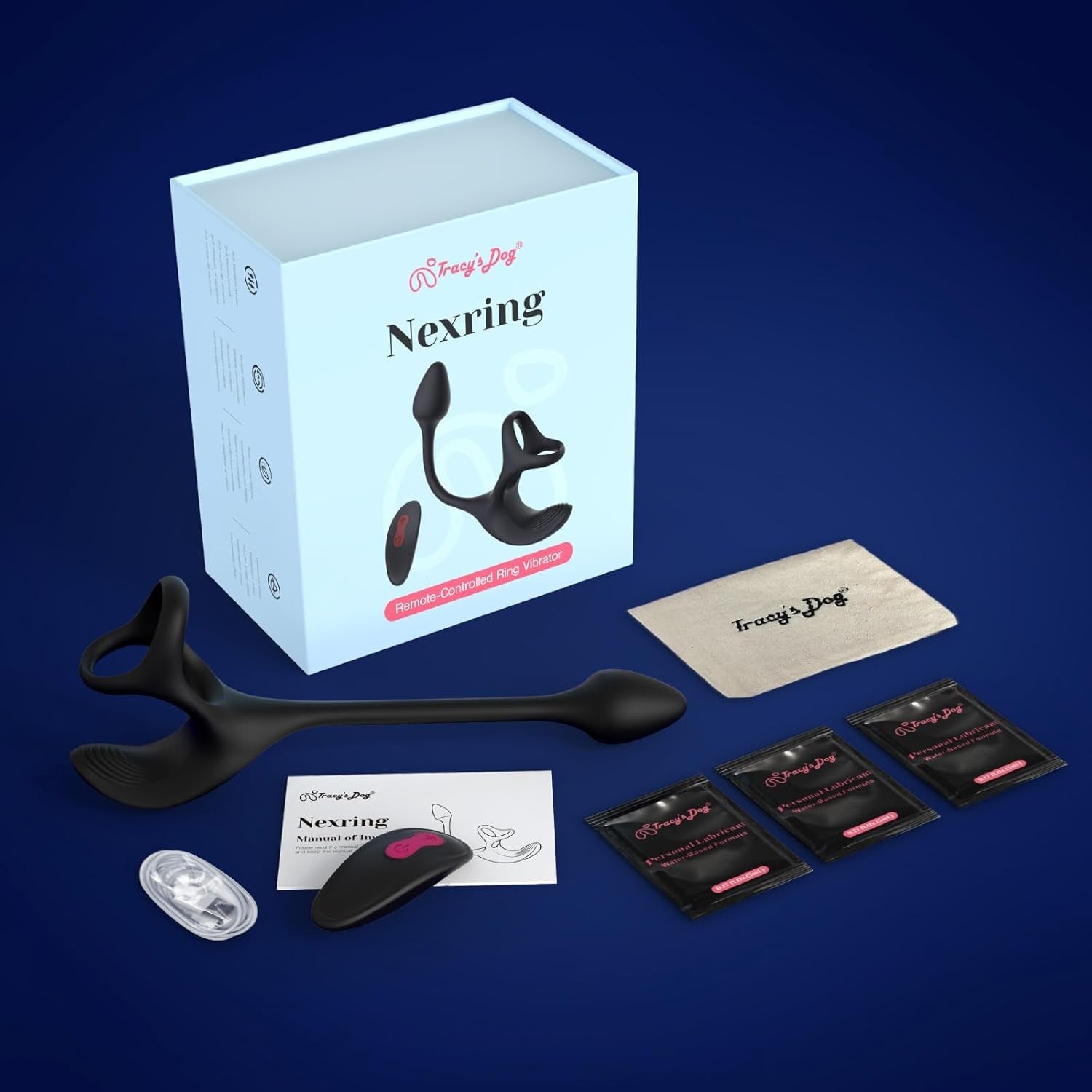 SilentPulse Prostate Massager Cock Ring 9 Modes Remote Quiet
