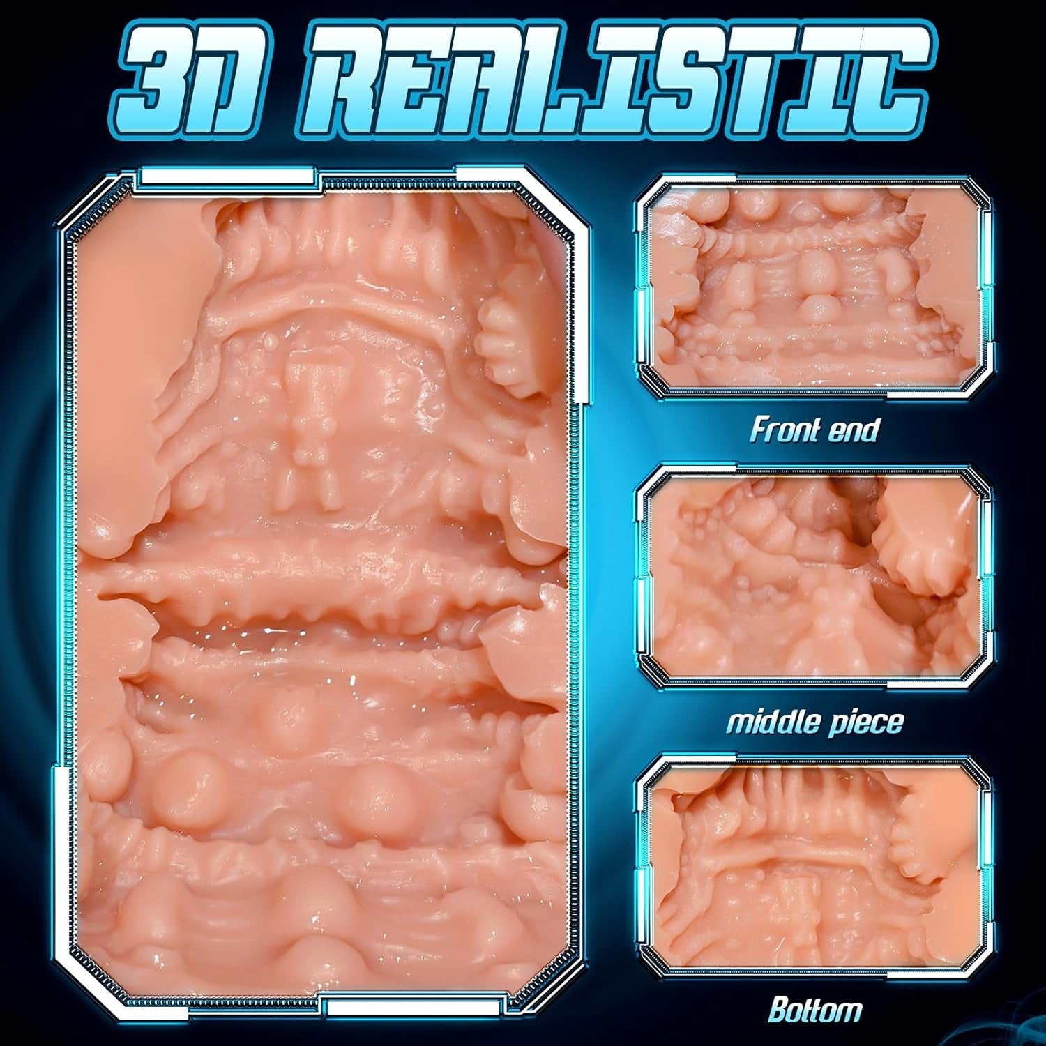 VortexVault Realistic Pocket Pussy 12 Mode Vibrating Stroker