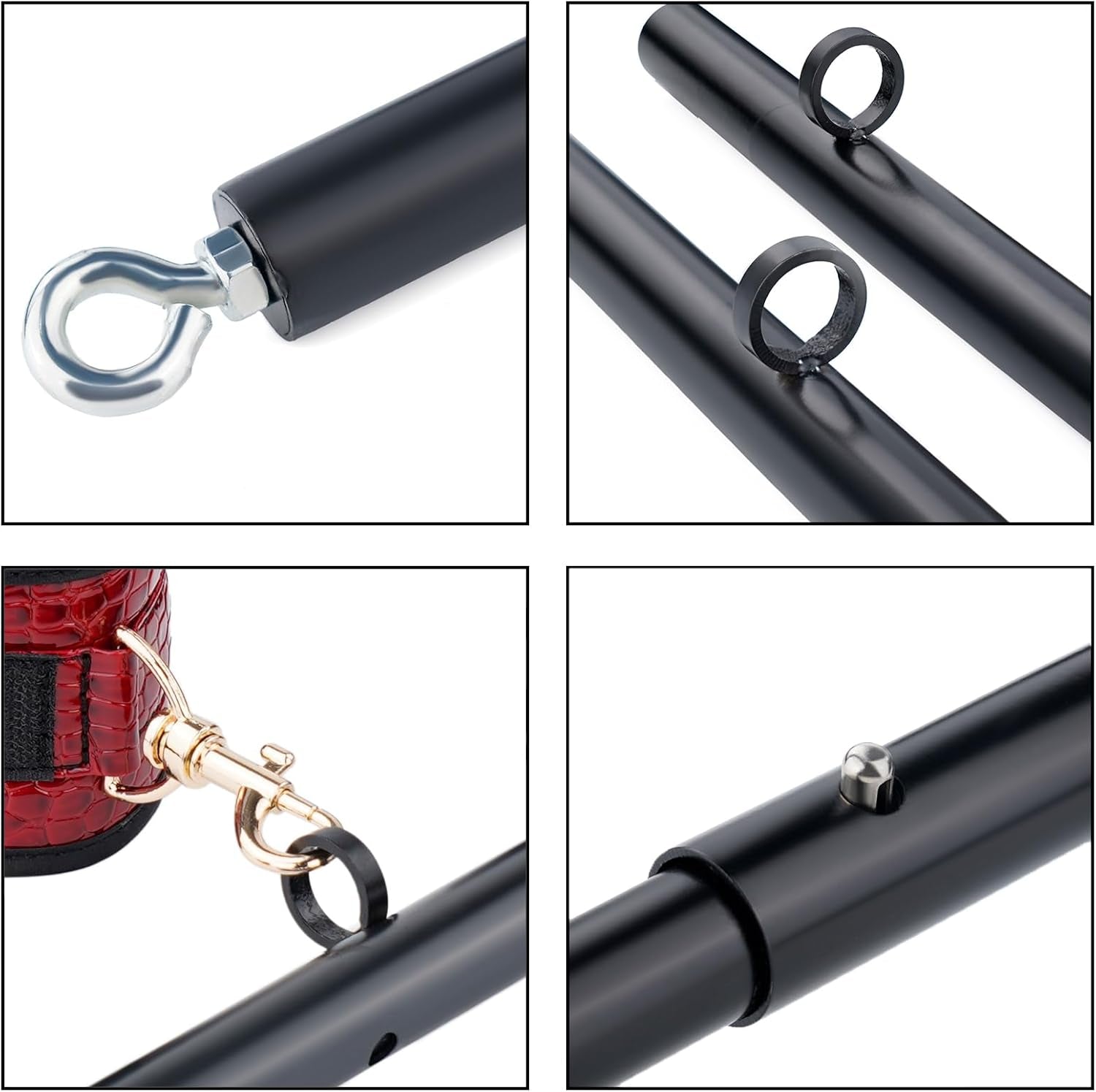 CrimsonCroc Red Crocodile Spreader Bar with Cuffs