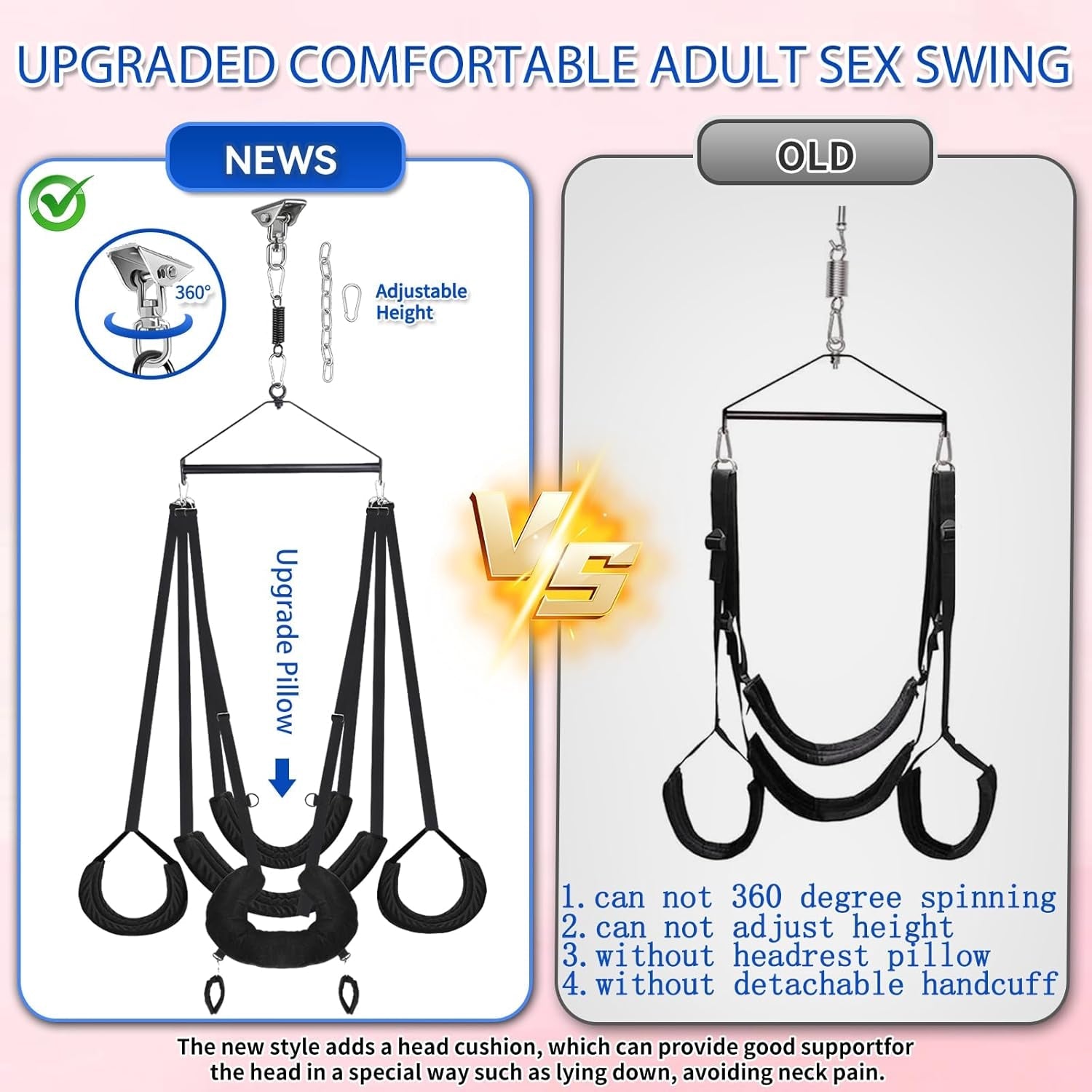 OrbitLux 360° Adjustable Ceiling Sex Swing