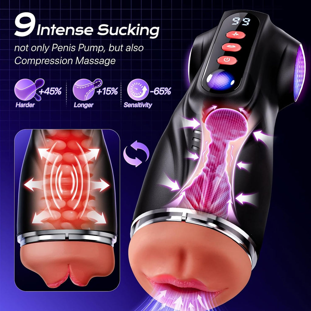 SynapseX AI Pocket Pussy 3 Sleeves Vibrating Stroker