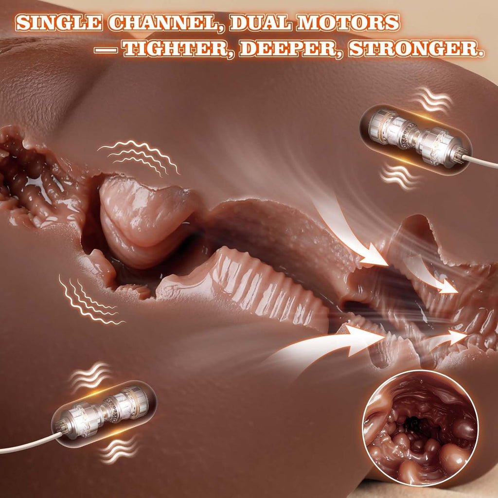 EbonyCurve Realistic Sex Doll 5 Suction 8 Vibration