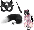 NightFeral Tail Anal Plug Mask Whip BDSM Cosplay Set