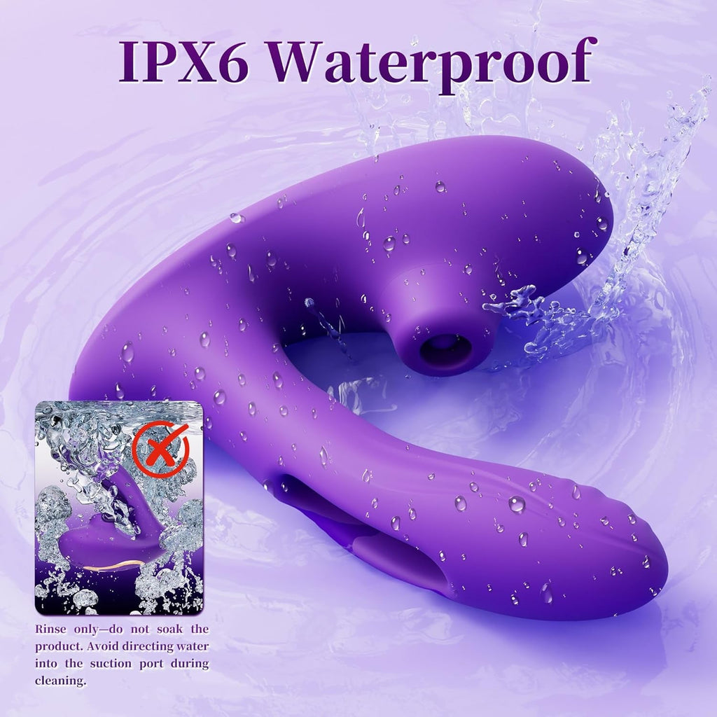 SensaWave 3-in-1 Suction Vibrator Flapping 10 Modes Waterproof