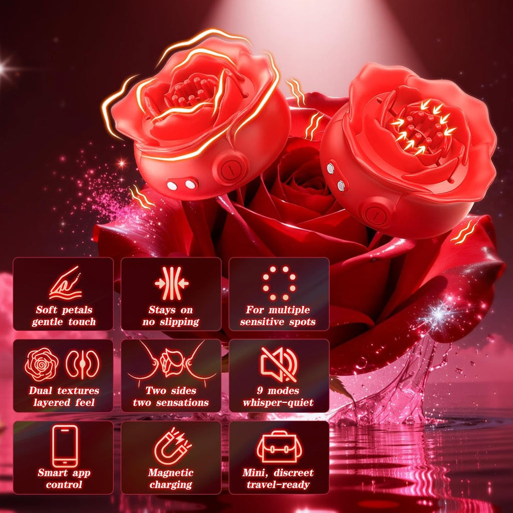 PetalSyncX App-Control Nipple Vibrator – 9 Modes, Soft Fit
