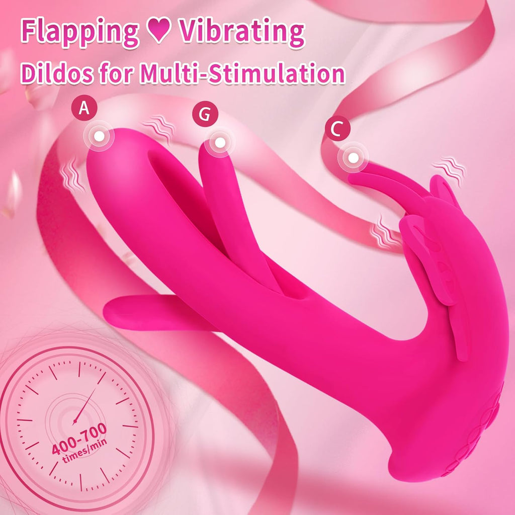 RogueFlick 3-in-1 Wearable Panty Vibrator with 9 Flapping & Vibration Modes