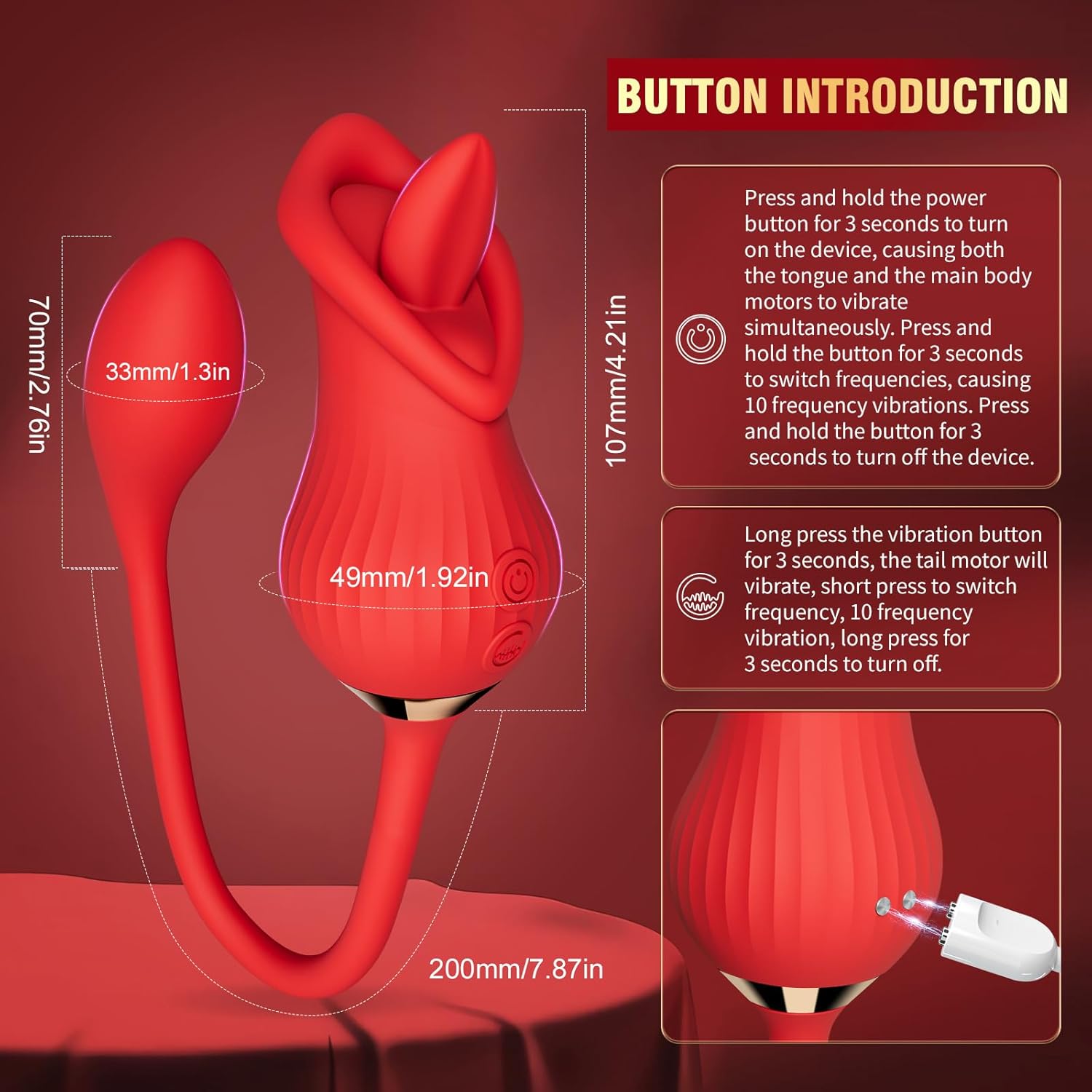 TeaseDrop Tongue Licking Egg Vibrator