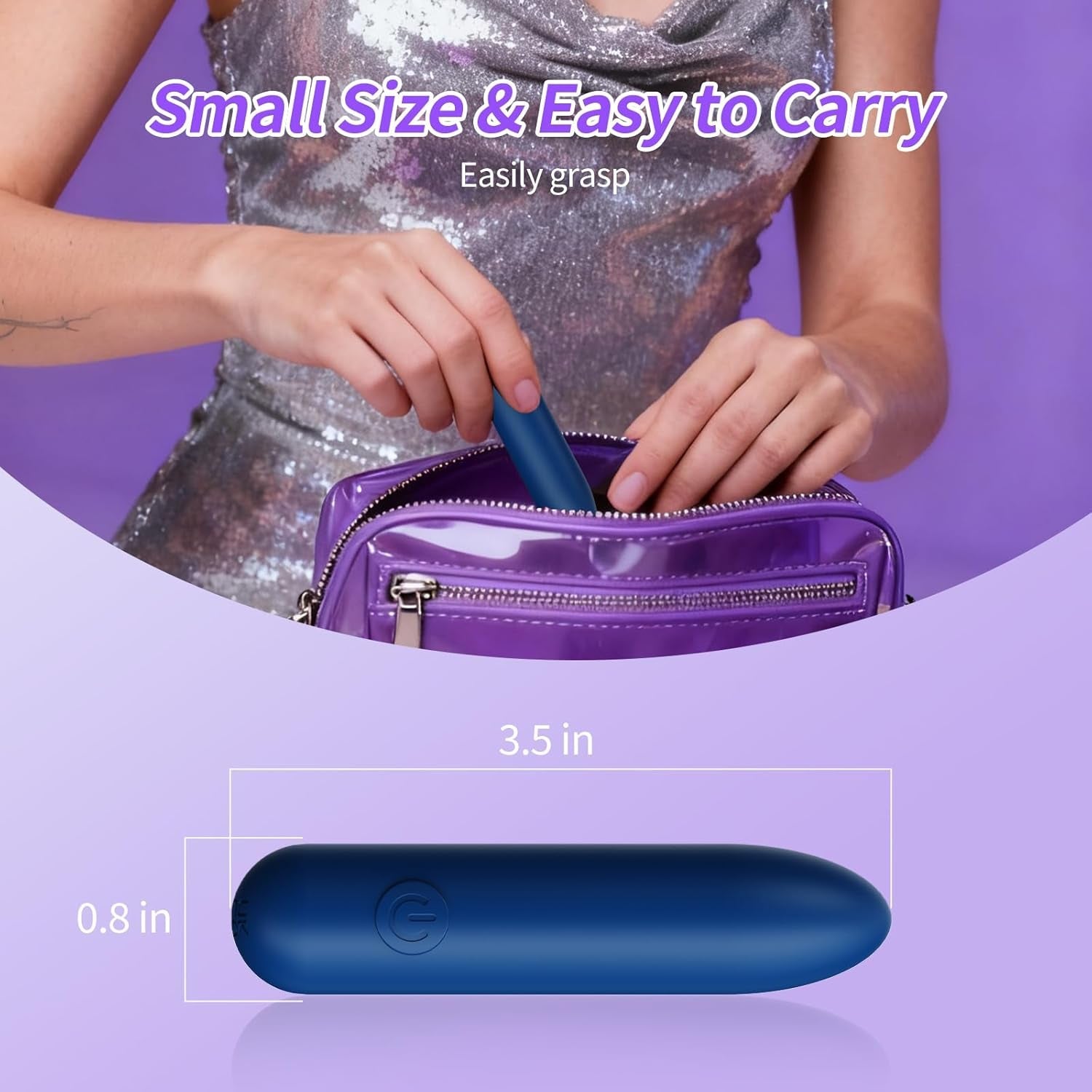 SilkCore Mini Bullet Vibrator 10 Modes Waterproof Rechargeable