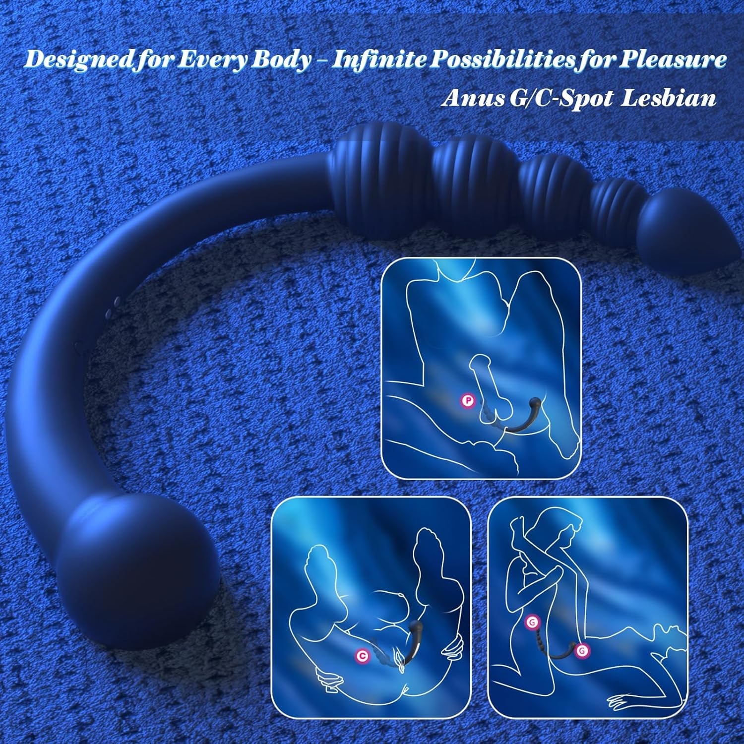 CurvePulse Dual-Ended Vibrating Prostate Massager 9 Modes