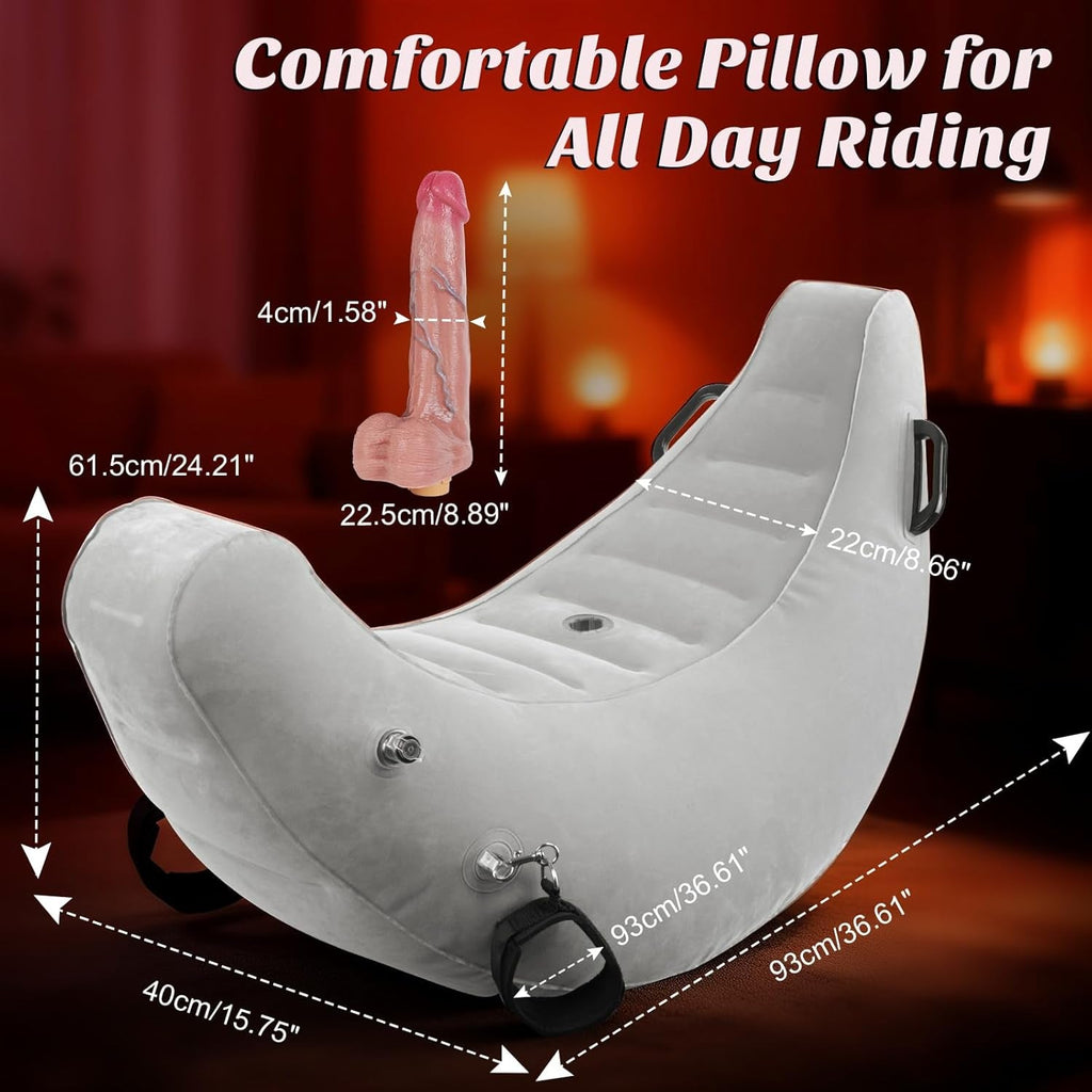 RideCore Inflatable Motion Sex Pillow with Vibrating Dildo