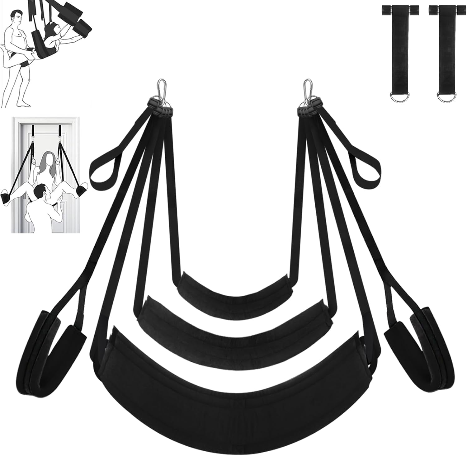 MidnightLift Door Sex Swing with Cushions & Straps