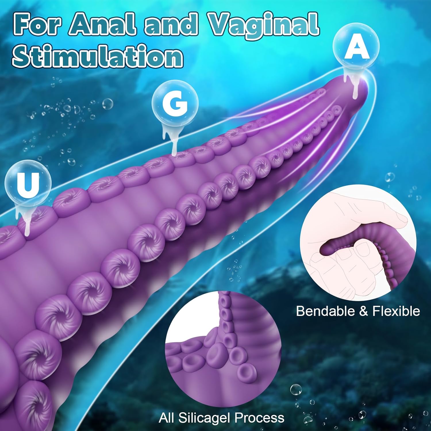 EuphorWave Fantasy Monster Tentacle Dildo | Vibrating, Waterproof, Powerful Suction Cup