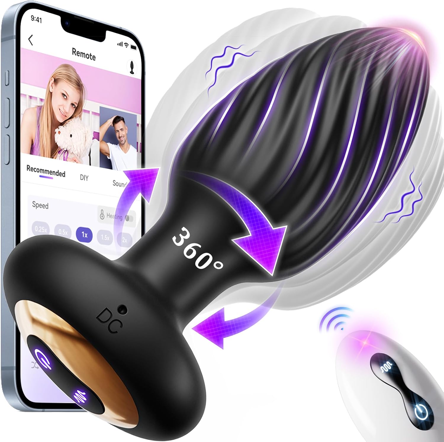 TemptTease 360° Rotation Swirl Anal Plug