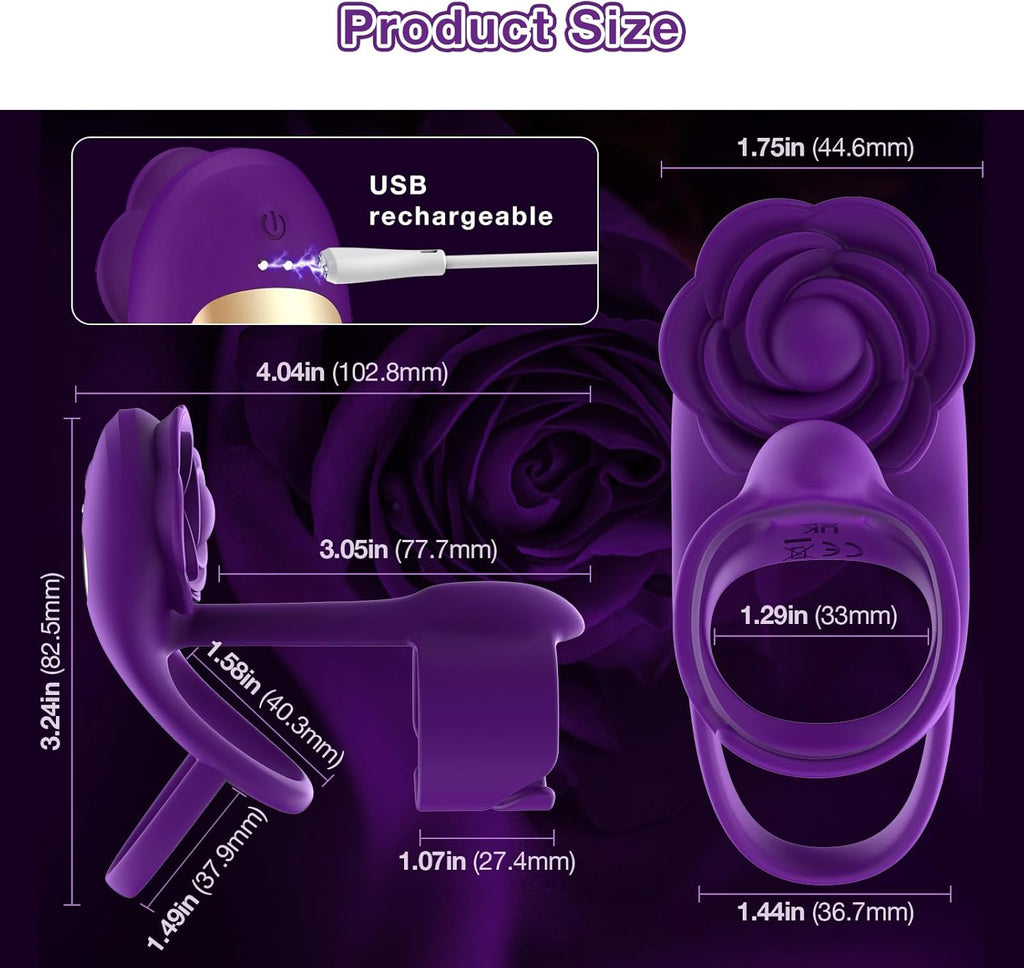 Pulse Rose Vibrating Intimacy Couples' Penis Ring