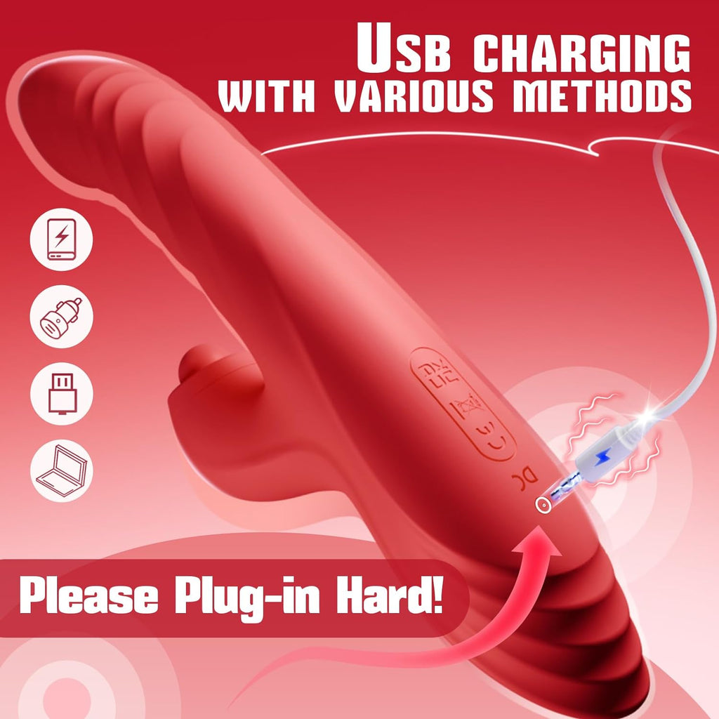 ThrustPetal 4-in-1 Pulsating, Thrusting, Vibrating & Suction Vibrator