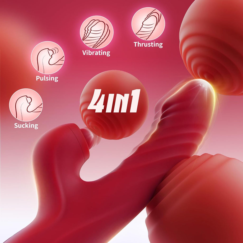 ThrustPetal 4-in-1 Pulsating, Thrusting, Vibrating & Suction Vibrator