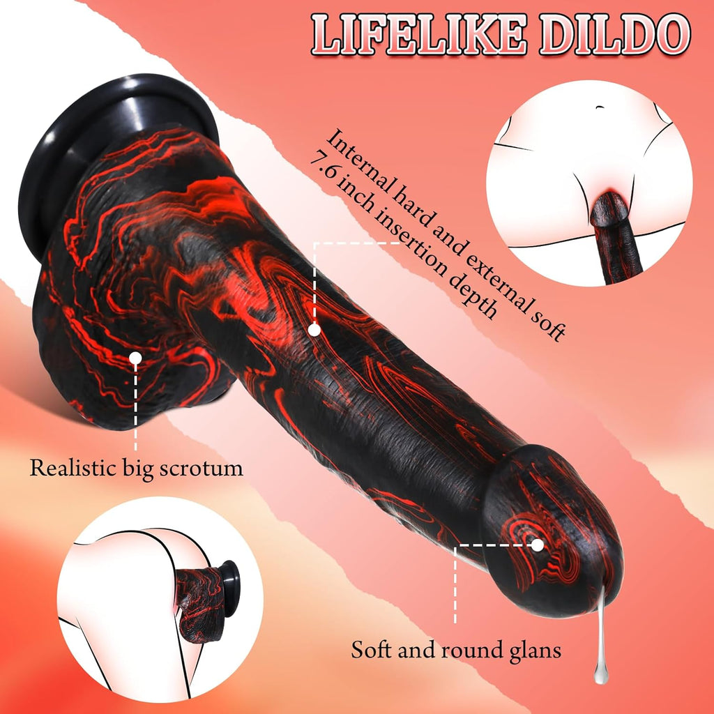 DeepGlide 10” Thick Thrusting Dildo Vibrator