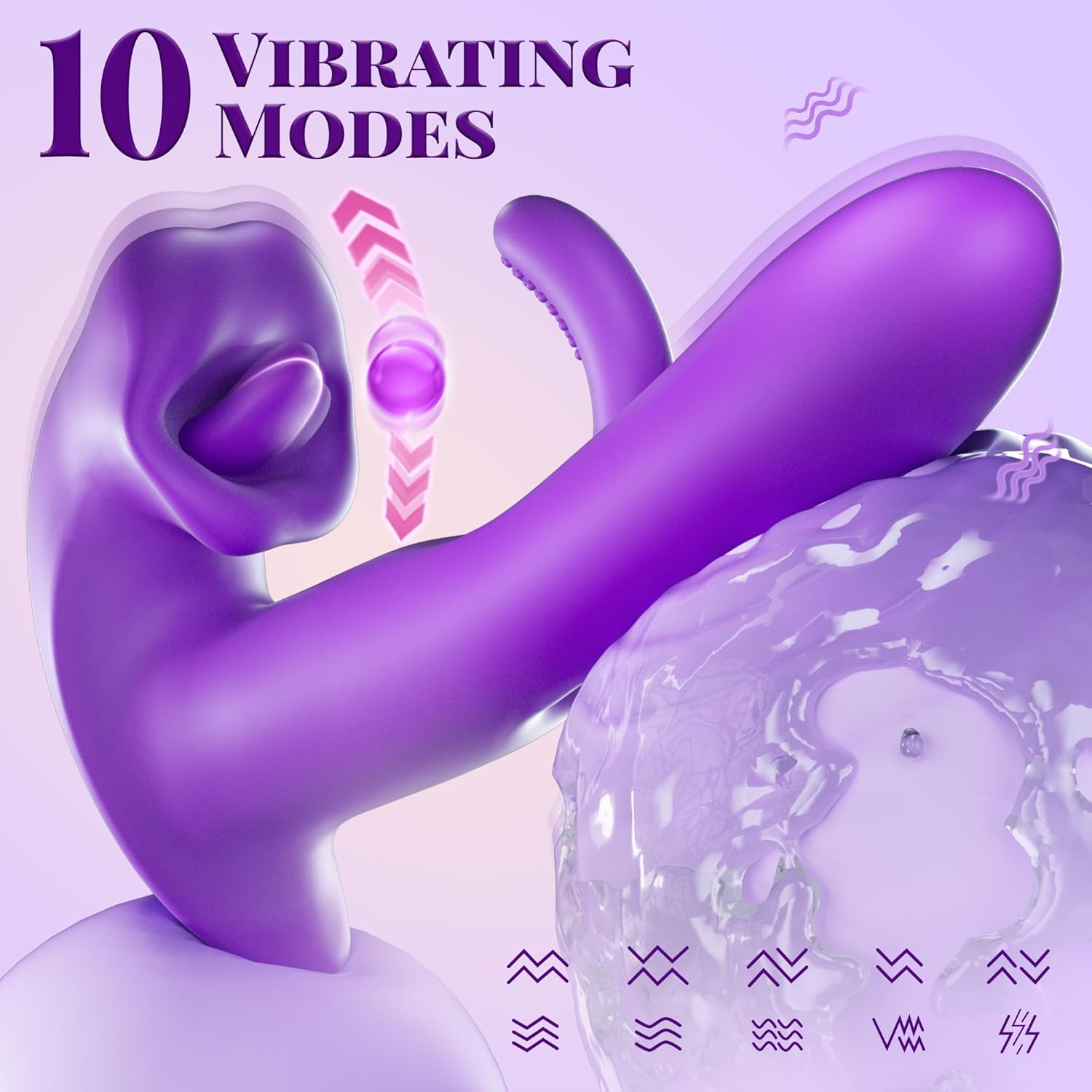 EcstasyKiss G-Spot Flapping & Licking Vibrator