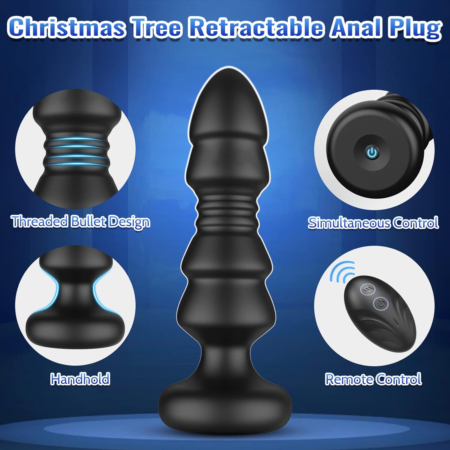 HorizonGrip Remote-Controlled Thrusting Anal Vibrator