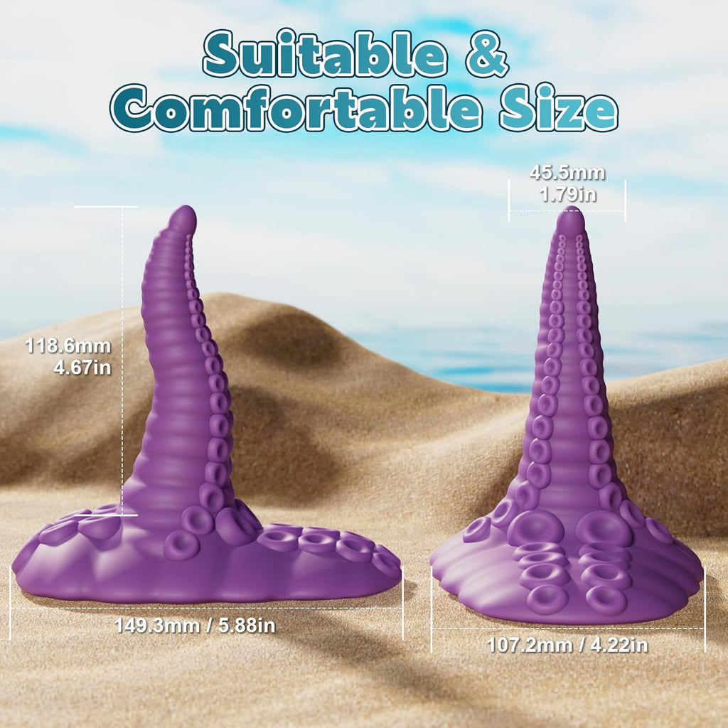 EuphorWave Fantasy Monster Tentacle Dildo | Vibrating, Waterproof, Powerful Suction Cup