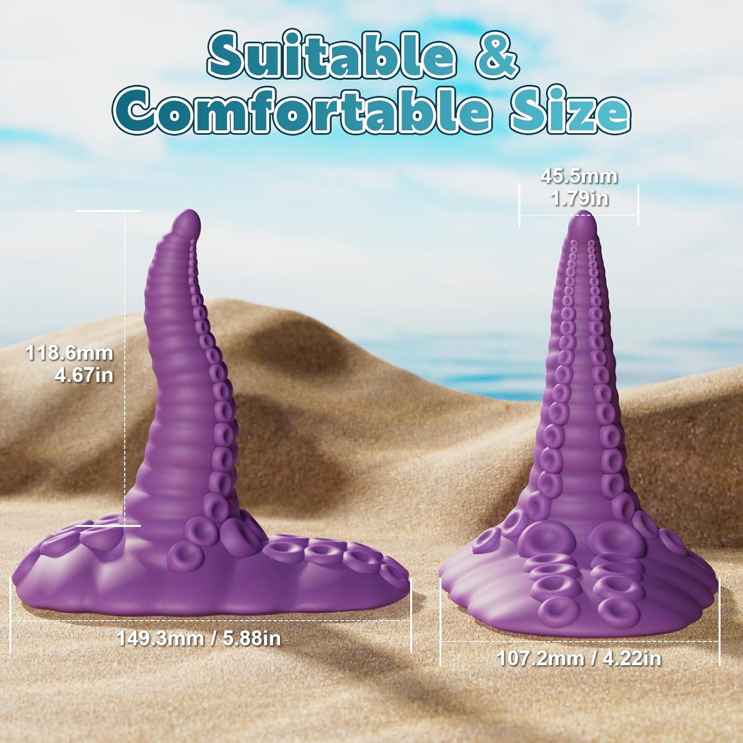 EuphorWave Fantasy Monster Tentacle Dildo | Vibrating, Waterproof, Powerful Suction Cup