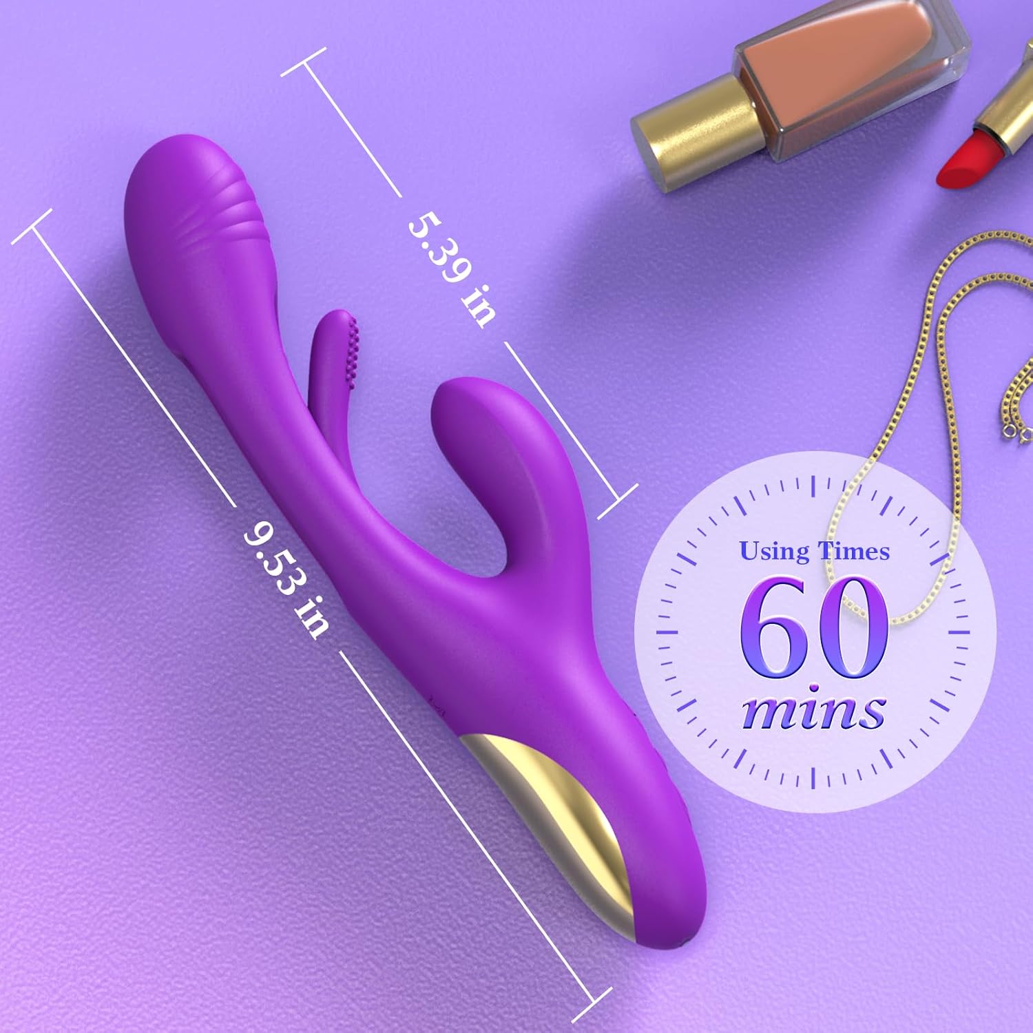 PulseSupreme 3-in-1 Rabbit Vibrator with Flapping Tongue & Dual Motors