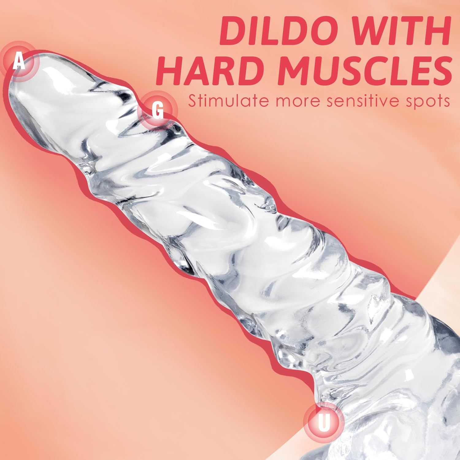 MoonRipple 11.8" Advanced Clear Dildo