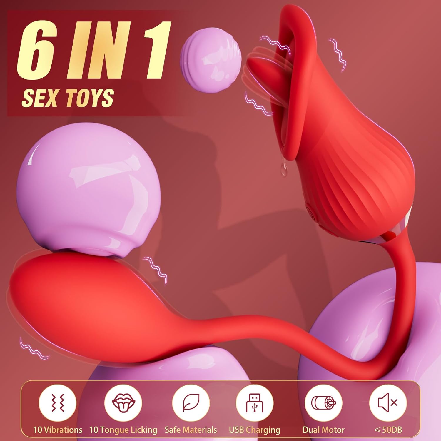 TeaseDrop Tongue Licking Egg Vibrator