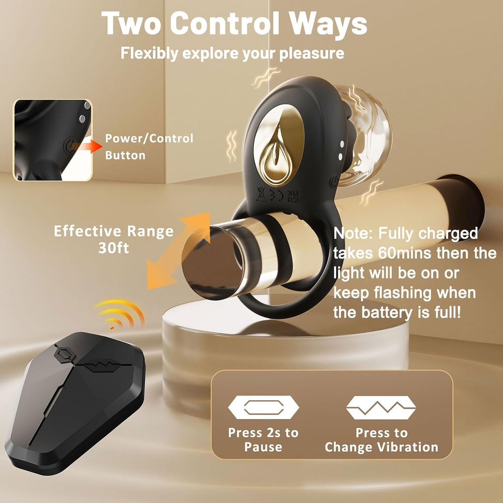 SilkOasis Vibrating Cock Ring Clitoral Massager