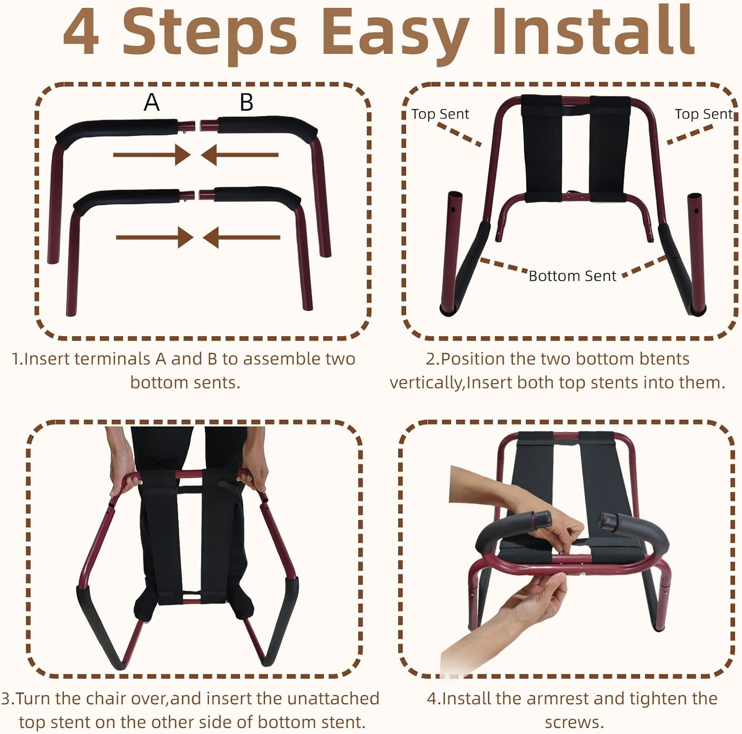 PassionFrame Red Sex Position Chair