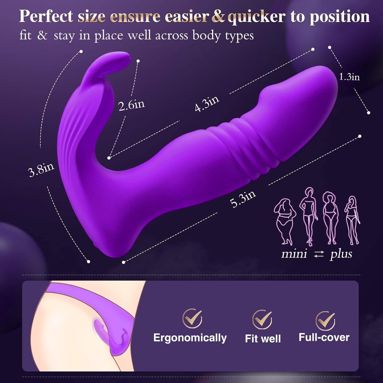 NymphMotion Wearable Remote Control Dildo Vibrator