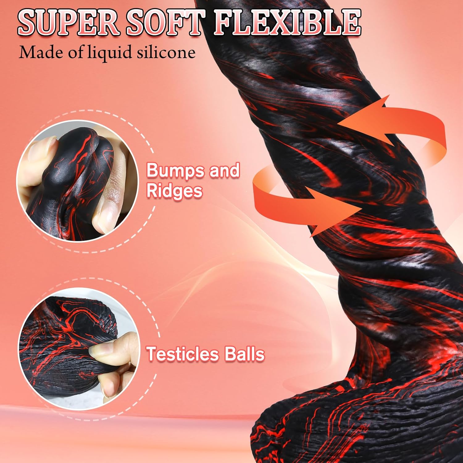 DeepGlide 10” Thick Thrusting Dildo Vibrator