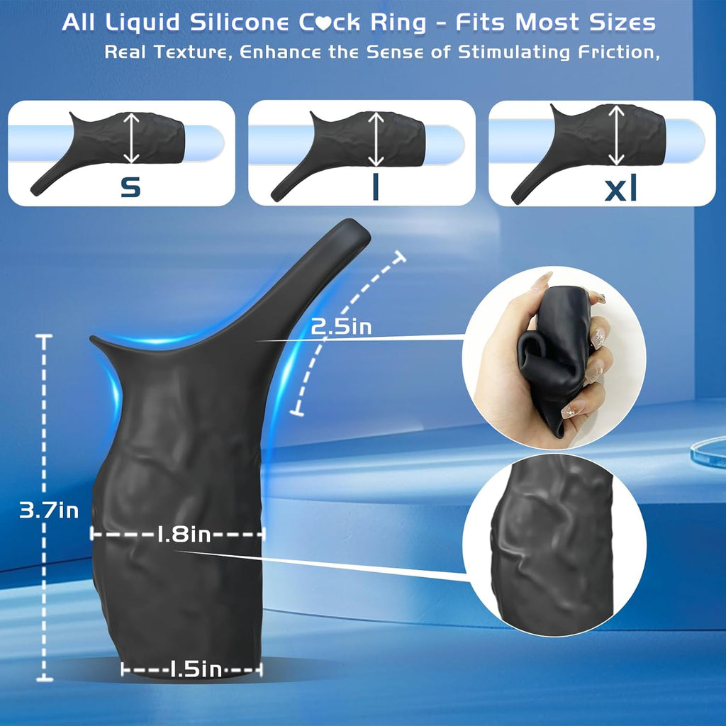 SirenStim 360° Penis Sleeve Extender with Vibration & Ball Ring