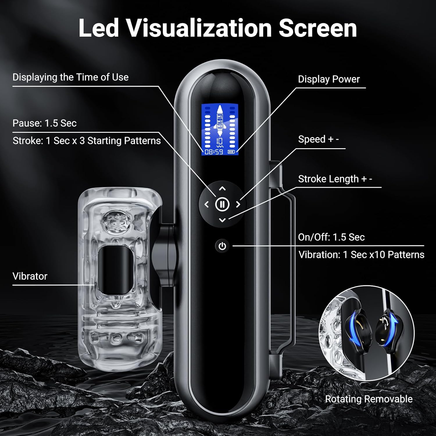 TitanBot Multi Vibrations Male Masturbator
