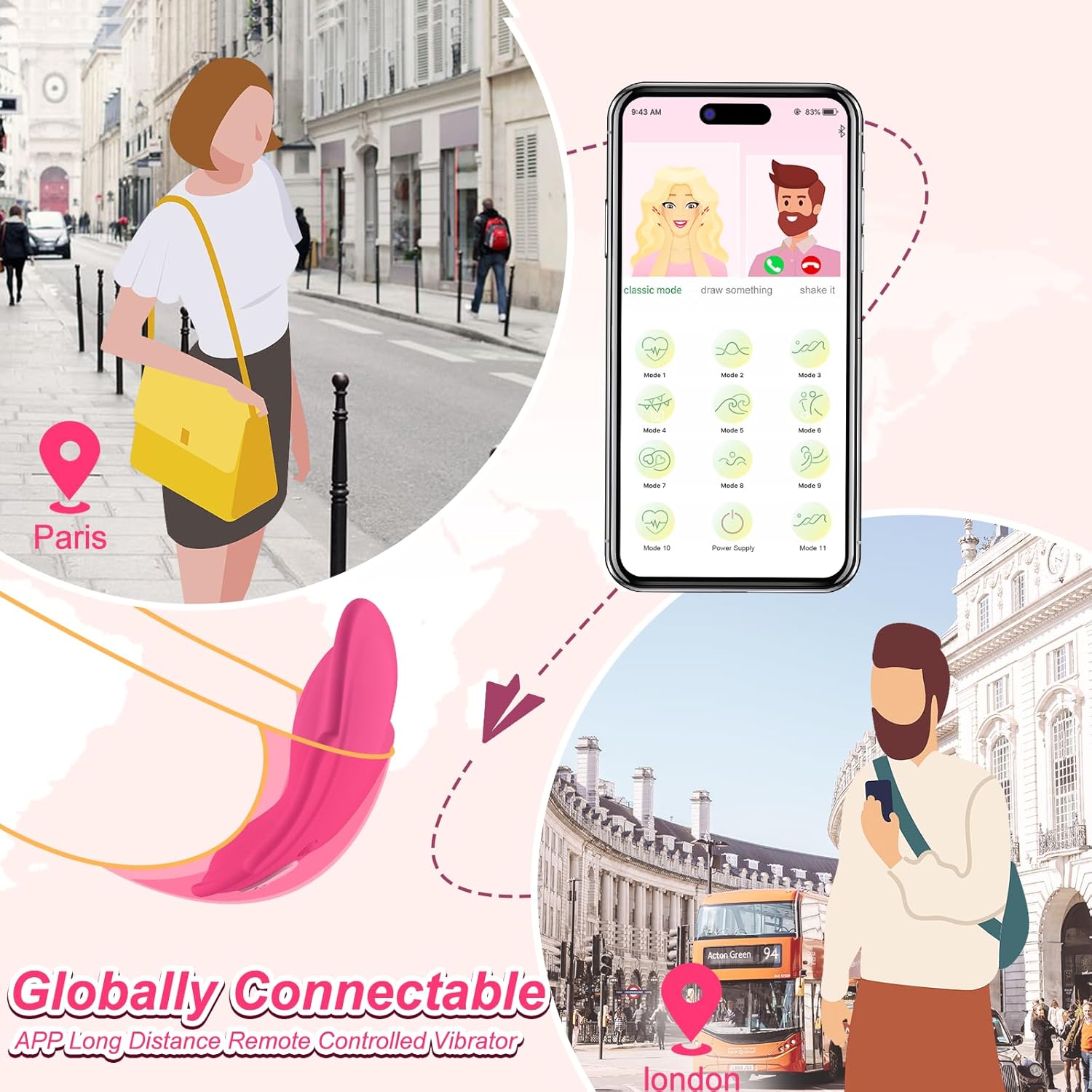 EuphoriaWear Wearable Panty Vibrator with App & Remote Control