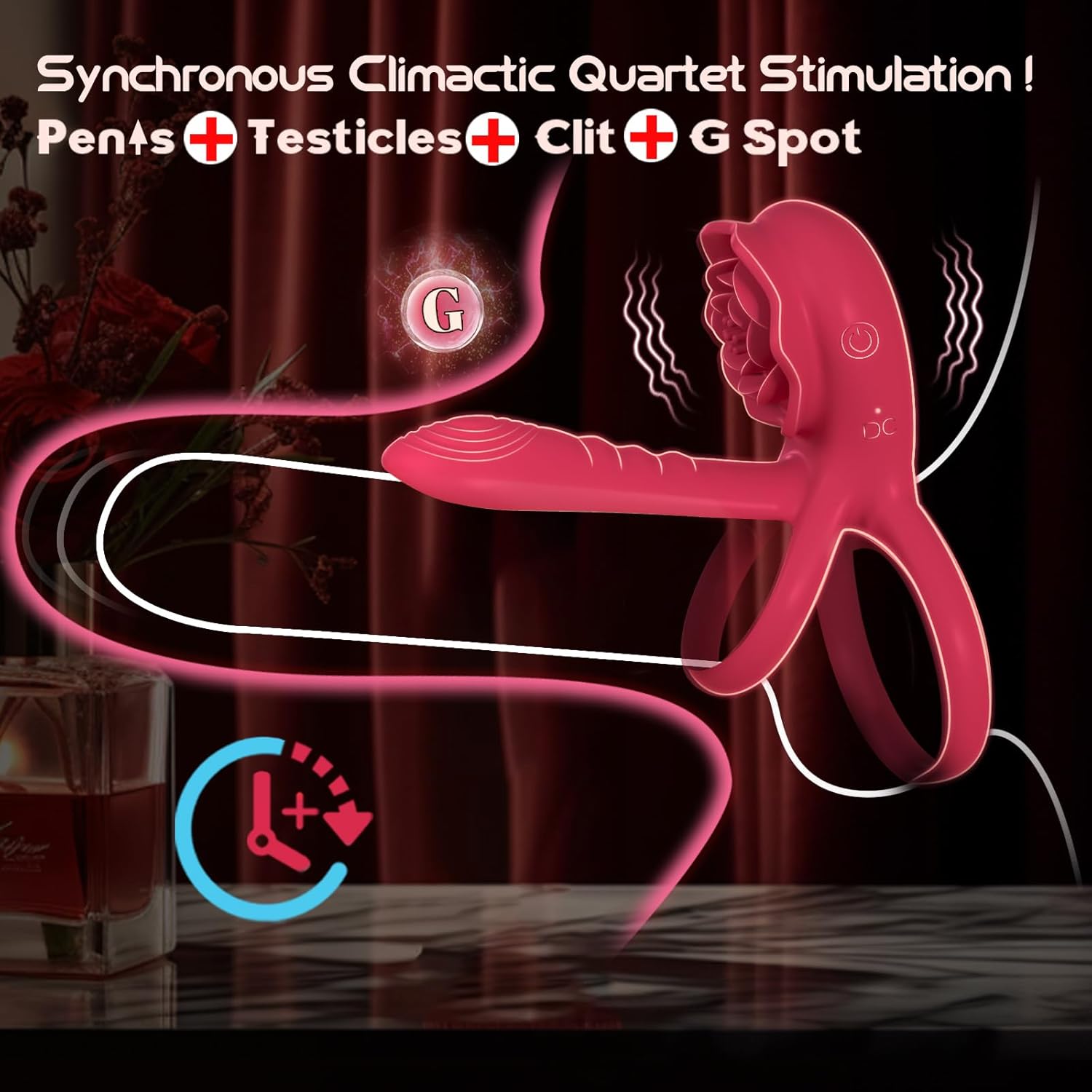 MechaGlide Vibrating Cock Ring Clitoral Stimulator