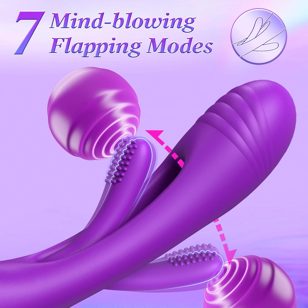 PulseSupreme 3-in-1 Rabbit Vibrator with Flapping Tongue & Dual Motors