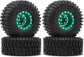 IRonManRc  1.0 Wheels Deep Dish Rims Wheels w/ 1.0 Tires for Axial SCX24 & TRX4M (GREEN)