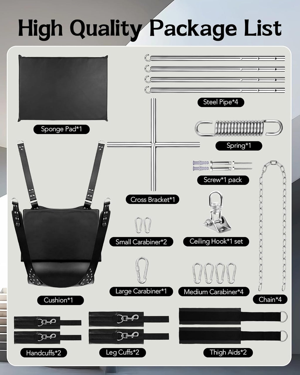 SkyBound 800lbs Premium Heavy-Duty Sex Swing