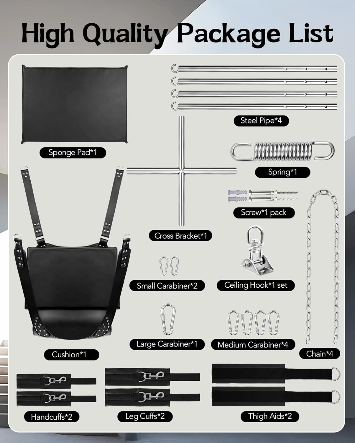 SkyBound 800lbs Premium Heavy-Duty Sex Swing