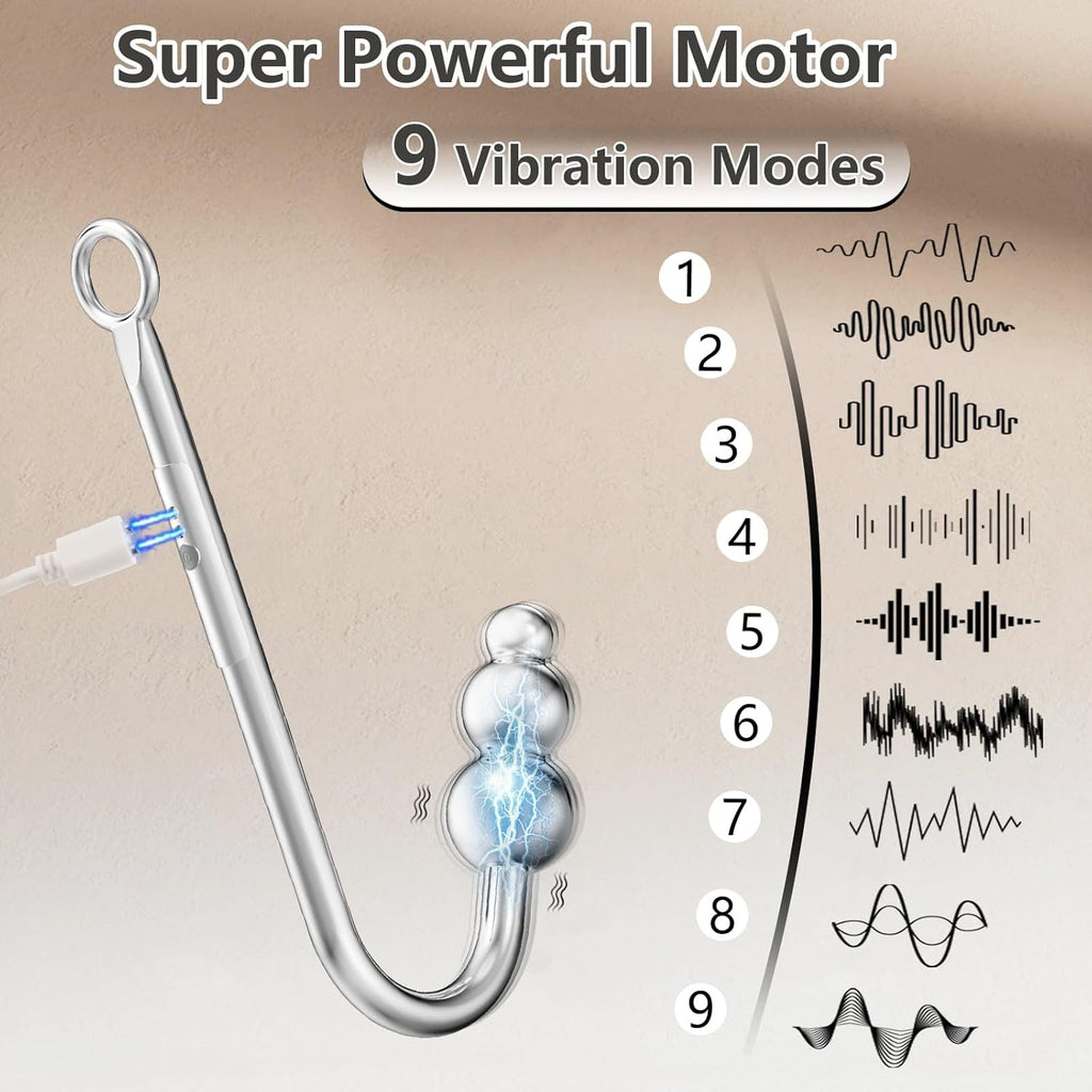 VibeBound Vibrating Anal Hook Neck Wrist Bondage