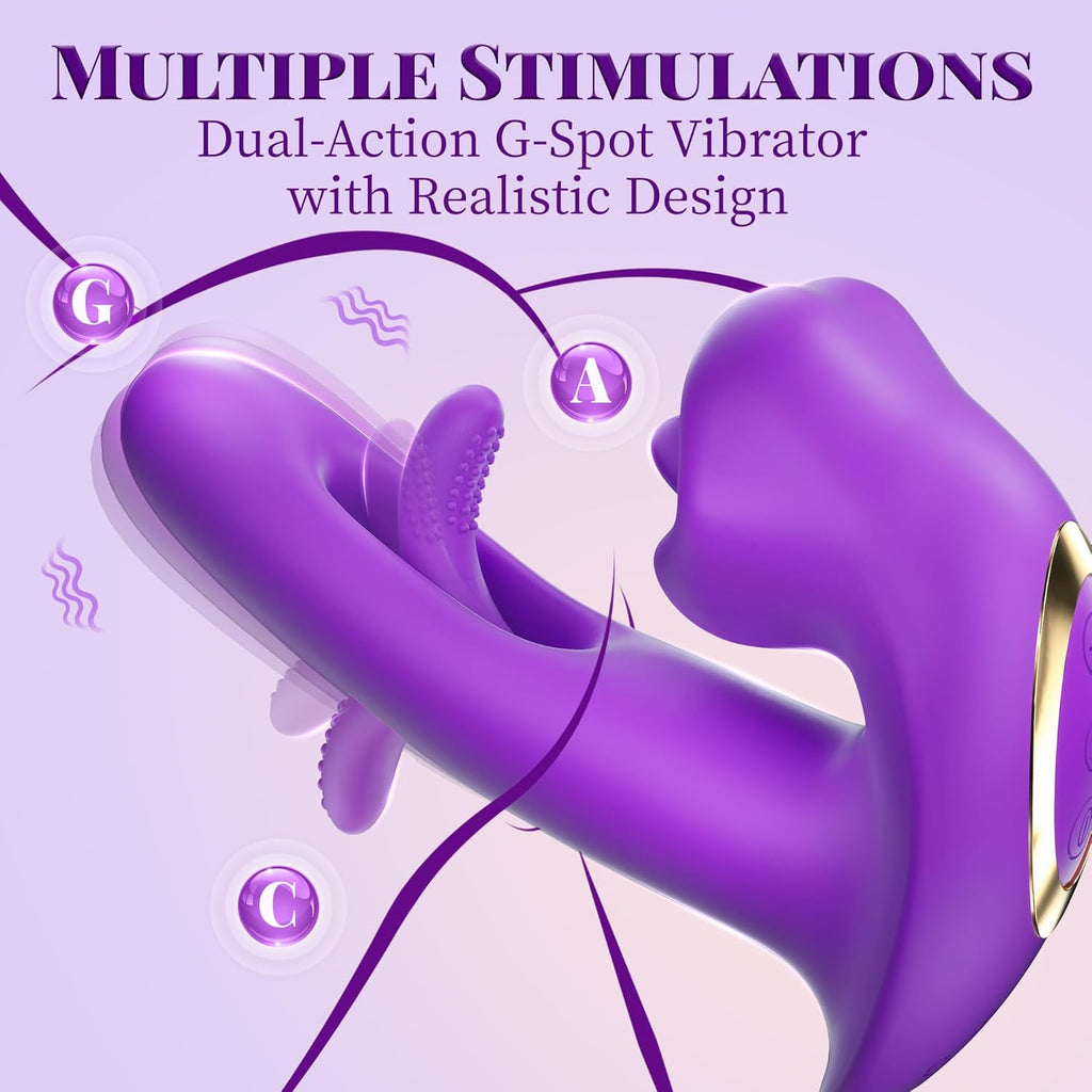 EcstasyKiss G-Spot Flapping & Licking Vibrator