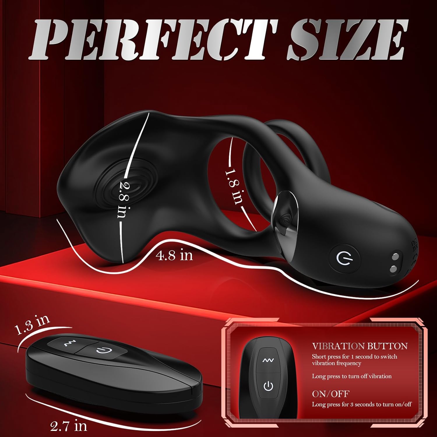 PureKiss Vibrating Penis Ring Clitoral Stimulator