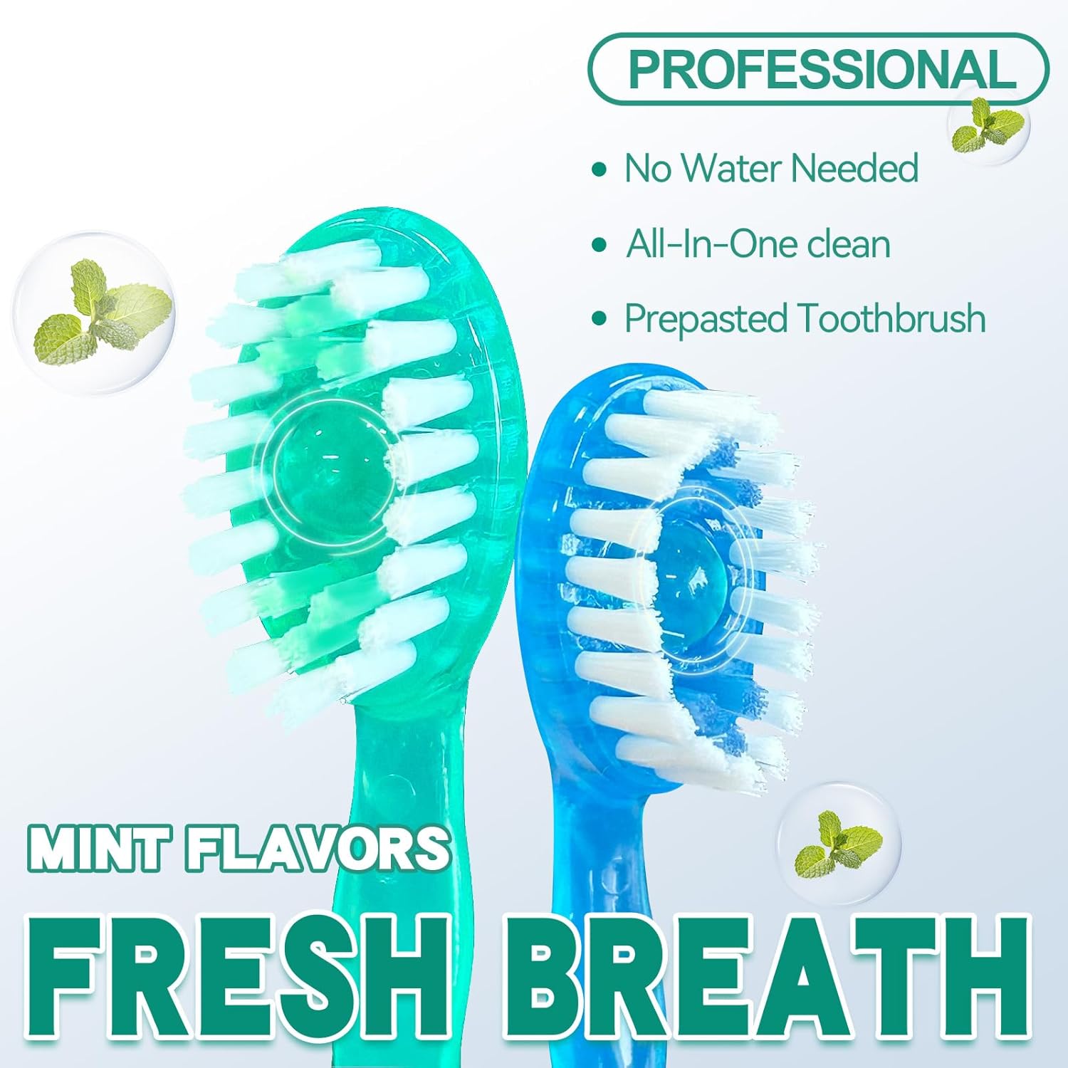 Morning After 5-in-1 Disposable Travel Toothbrush with Toothpaste, Floss & Tongue Scraper